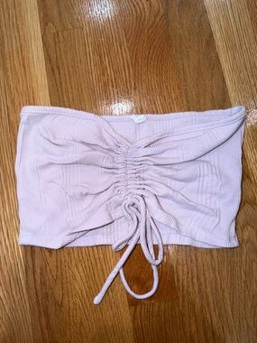 Ruched Front Tube Top - Light Lilac